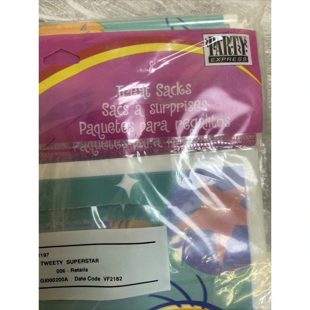 Vintage Y2K Looney Tunes Treat Sacks (8 In The Pack) Tweety Bird